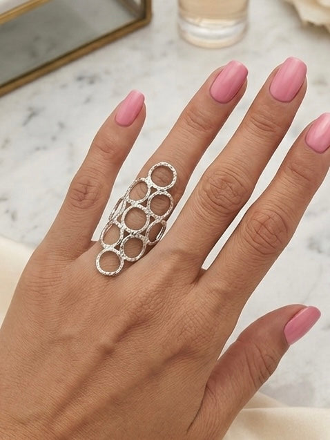 Anillo largo círculos