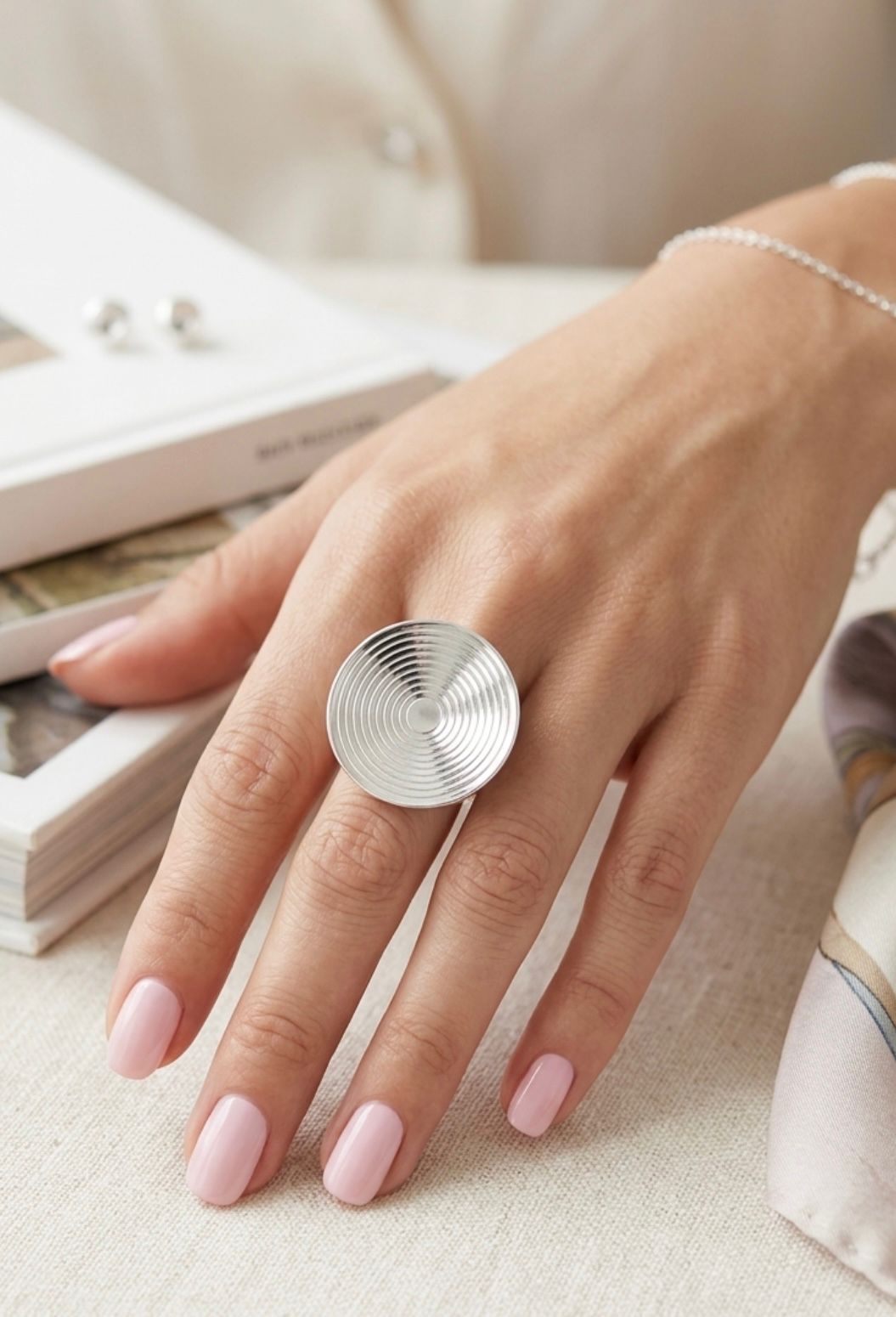 Anillo disco con lineas
