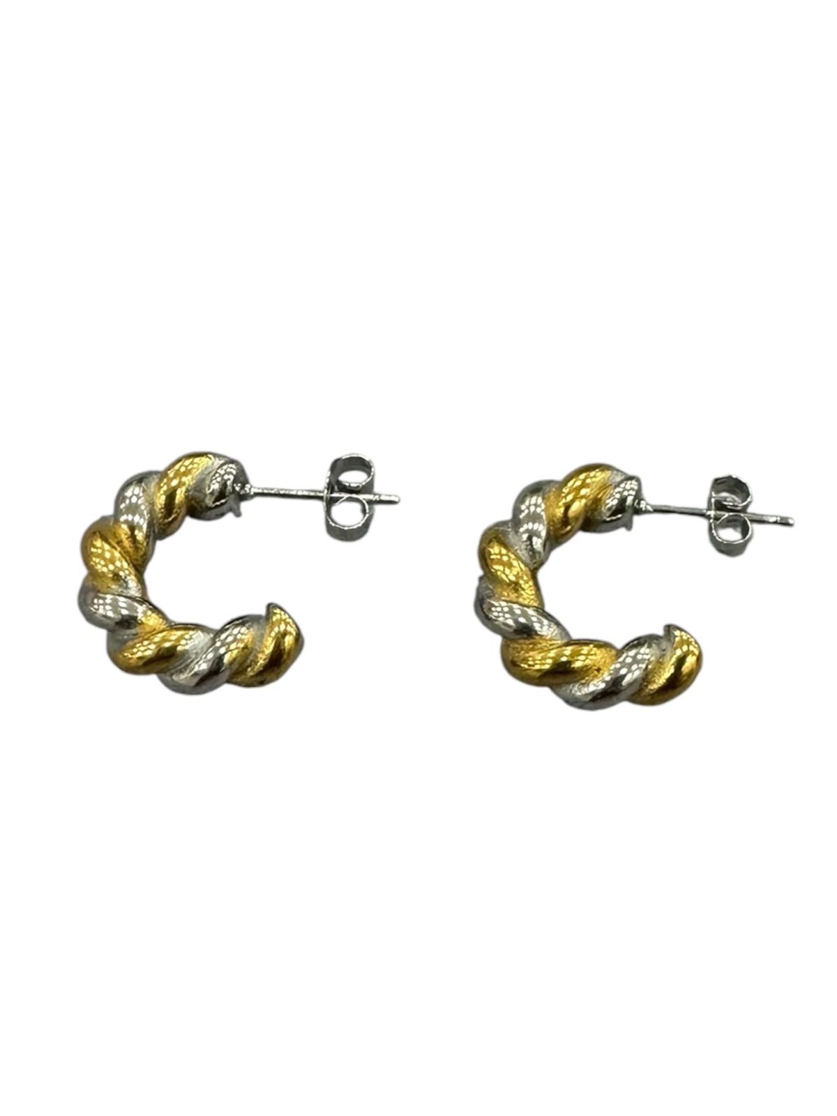 Aretes Torzal bicolor