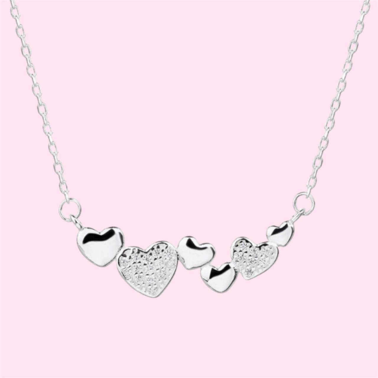 Collar Plaquita Corazones