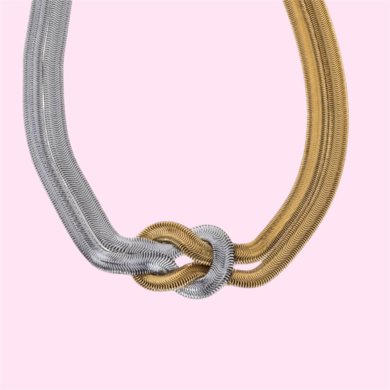 Collar Nudo Bicolor