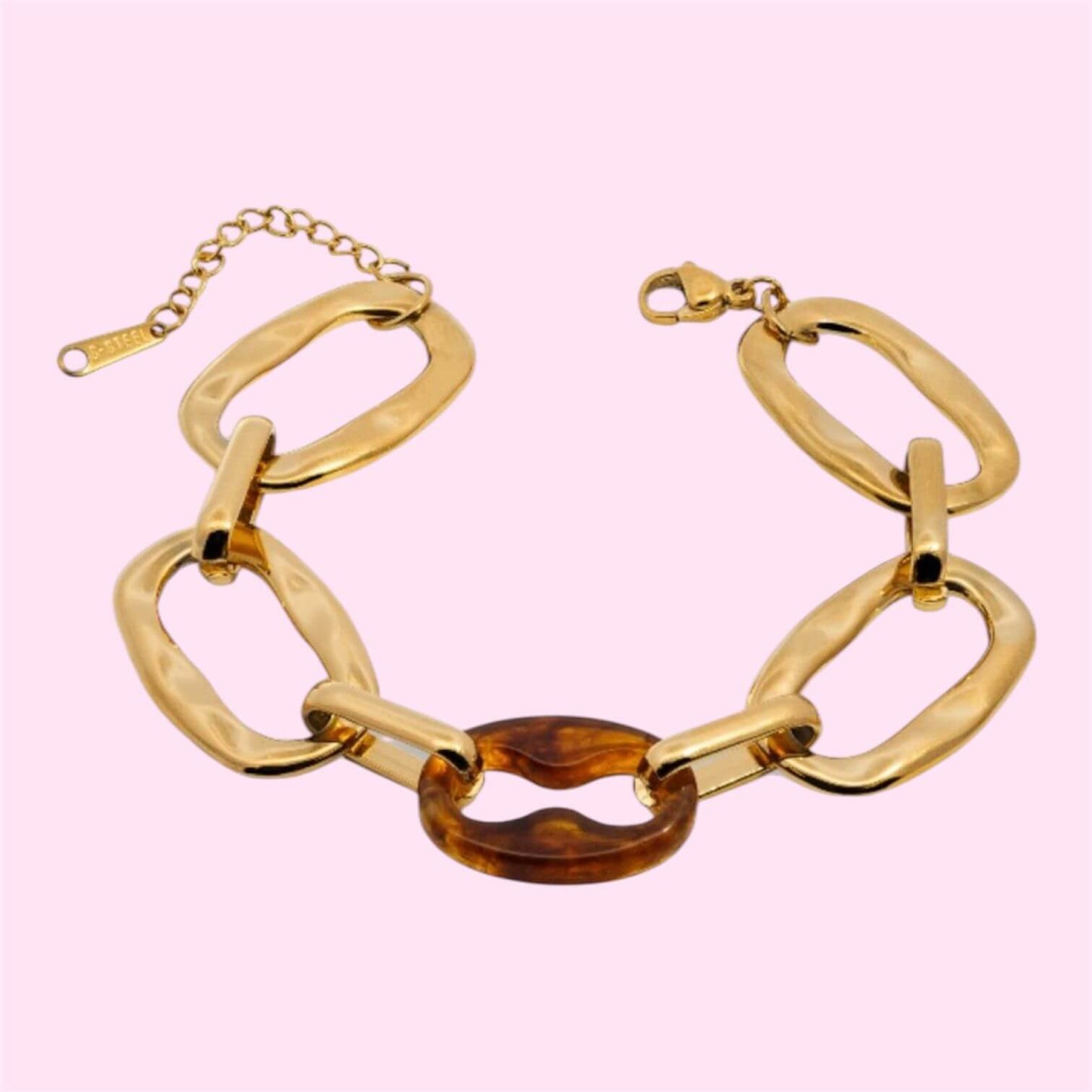 Pulsera Eslabones Diseño Carey