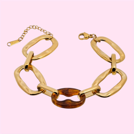 Pulsera Eslabones Diseño Carey