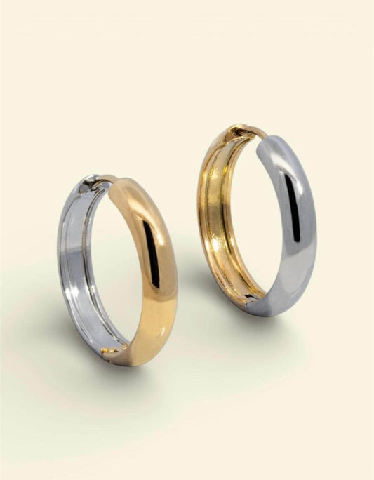 Aretes Aros Bicolor