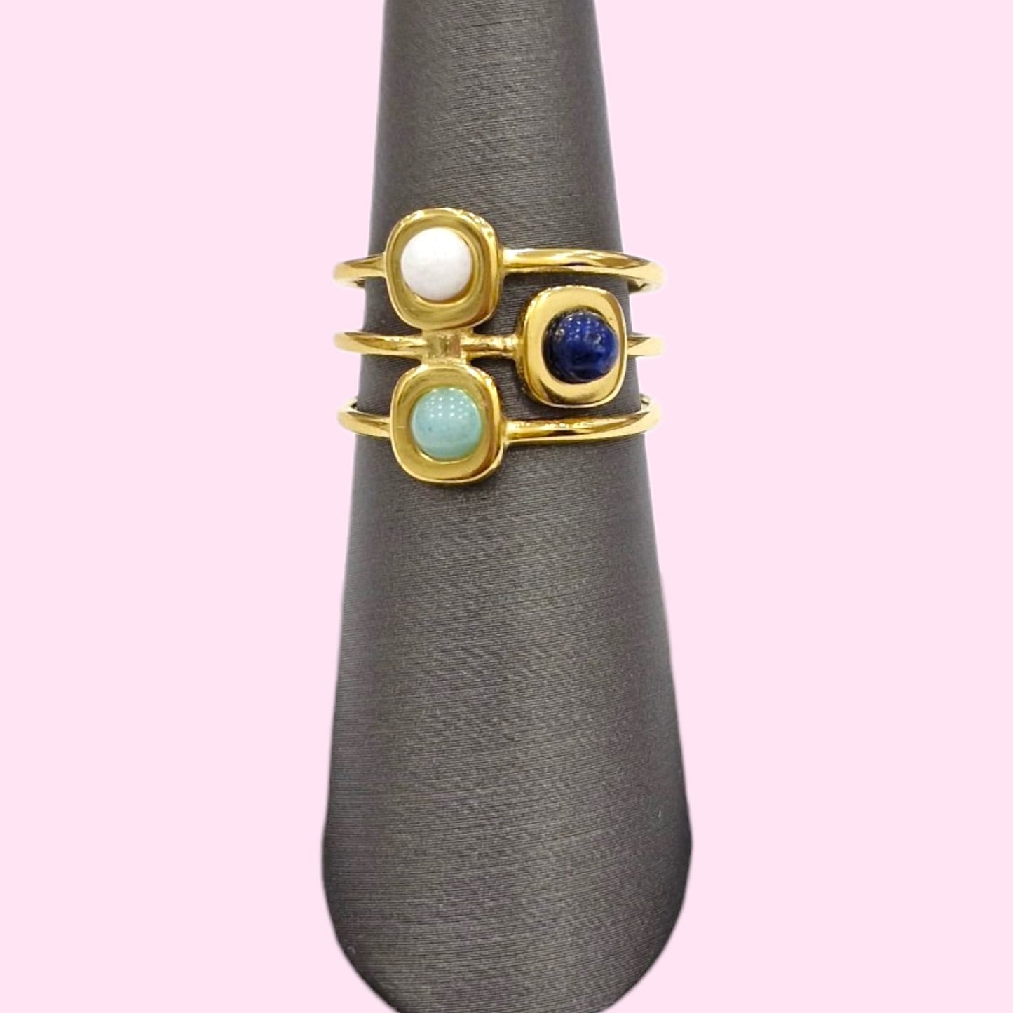 Anillo Ajustable 3 piedras