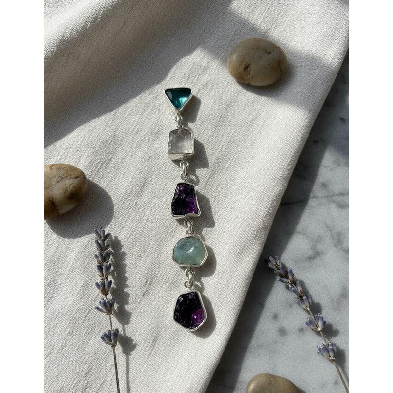 Dije Cuarzos Plata .925 Moda Joyería Accesorios Dama Diseño Plateado