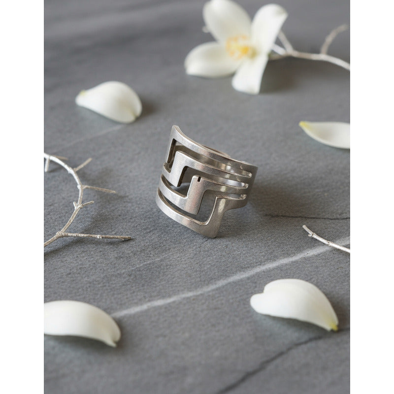 Anillo Líneas en plata .925