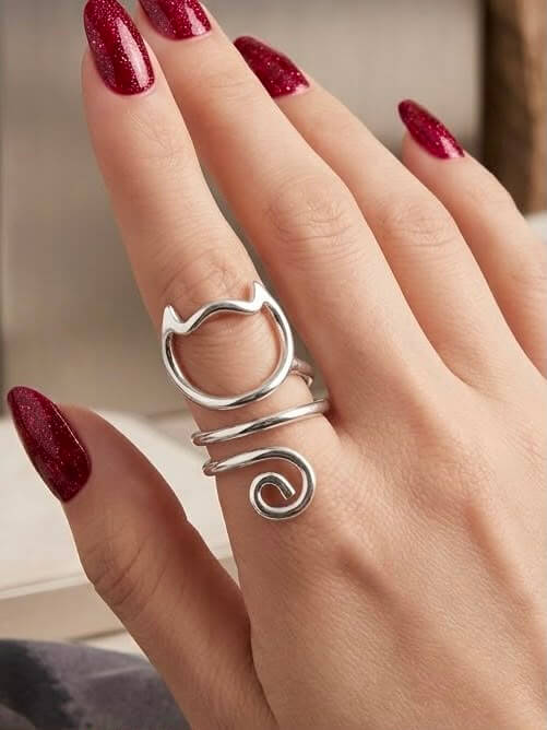 Anillo diseño gatito