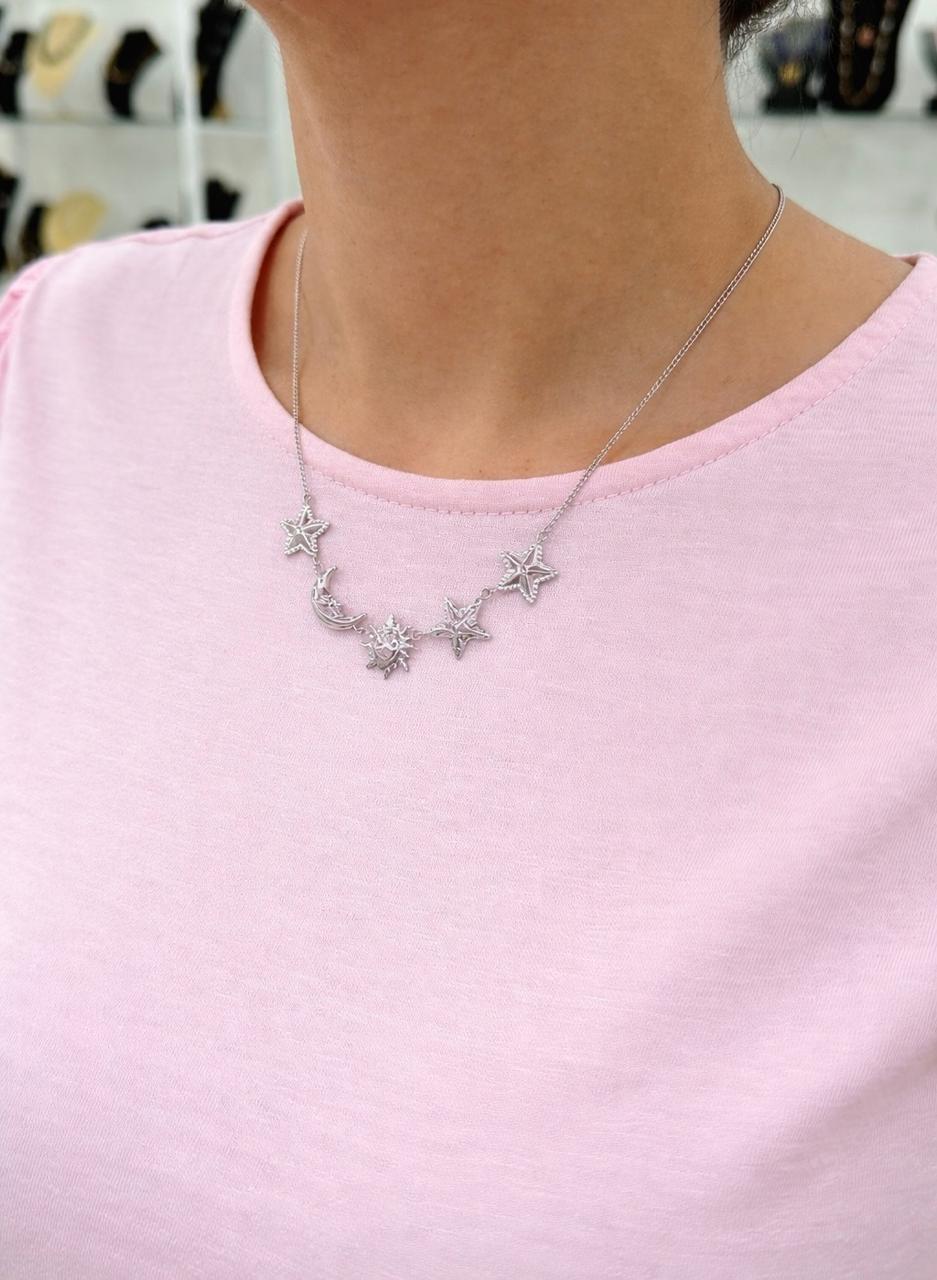 Collar Sol, Luna y Estrellas